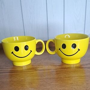 Yellow Smiley Face Mugs